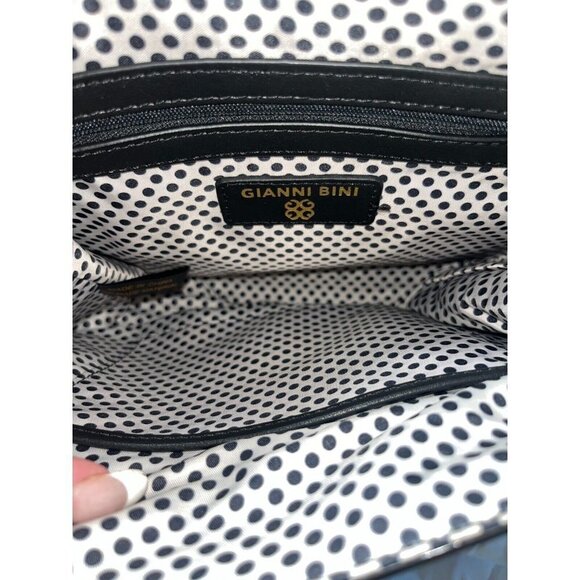 Gianni Bernini gold Leather Shoulder bag Chain Strap interchangeable zip off - Picture 13 of 13